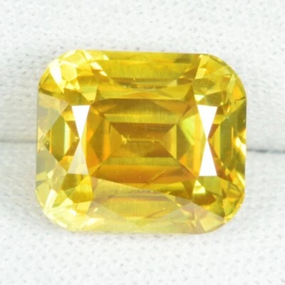 7.58 ct SPARKLING YELLOW MULTI SPARKLING NATURAL SPHALERITE  Cushion See Vdo AC - Bild 1 von 3