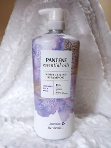 PANTENE Essential Oils Moisturizing Shampoo Lavender Oil & Basil 38.2 OZ w/Pump - Picture 1 of 3