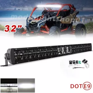 Roof 32" LED Laser Light Bar Driving Offroad For Polaris RZR XP 1000 900 UTV - Picture 1 of 11