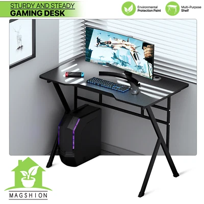 39.5" Hogar Oficina Estación de Trabajo Computadora para Juegos Computadora Portátil PC Escritorio Estudio Mesa de Escritura Foto 1 de 4