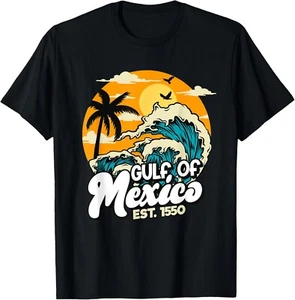 Gulf of Mexico Established 1550 Beach Gifts for Men Women T-Shirt S-5XL - Picture 1 of 6