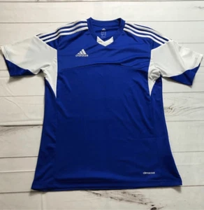 Adidas Boy’s 3 Stripe Climacool Blue Shirt Size XL - Picture 1 of 7
