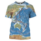 Hip Hop Streetwear World Map Women Men T-Shirt 3D Print Short Sleeve Tee Tops