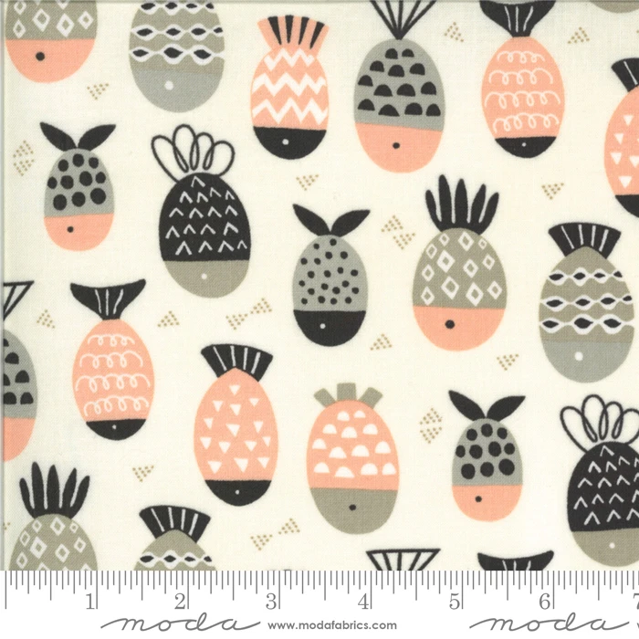 Moda Fish Tales by Annie Brady Quilt Fabric Shoal Fish Style 16721/21 Seashell - Image 1 of 1