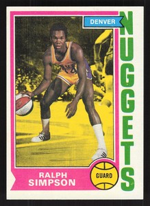 1974-75 Topps Ralph Simpson #219 - Denver Nuggets - Vintage EX-MT+