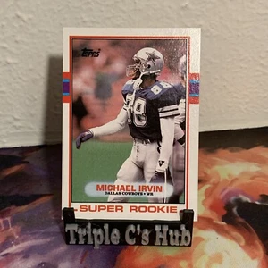 1989 Topps Michael Irvin Rookie Card RC #383 Dallas Cowboys NM Gradable!! - Picture 1 of 2