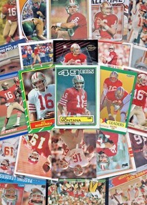 NFL Single Trading Cards Joe Montana San Francisco 49ers      Kansas City Chiefs