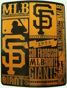 Blanket Fleece Throw MLB San Francisco Giants NEW 50”x60” with protective sleeve - Picture 1 of 2