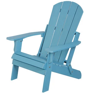 Folding Adirondack Chair Fire Pit For All-Weather Patio BBQ Outdoor Garden Blue - Picture 1 of 21