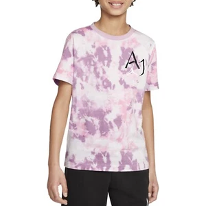 JORDAN BOYS JUMPMAN ICE DYE T SHIRT LARGE 12-13YRS PLUM/VIVID SULFUR NET $32 - Picture 1 of 3
