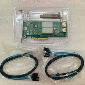 Dell H310 6Gbps HBA FW:9211-8i P20 IT Mode for ZFS FreeNAS +2PCS 8087 SATA - Afbeelding 1 van 6