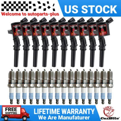 10x bobinas de encendido DG508 + 16x bujías para Ford E F 150 250 350 Super Duty Foto 1 de 4