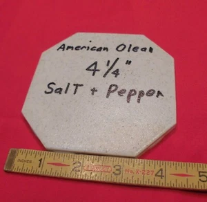 1 pc. *Salt & Pepper* Octagon Ceramic Tile 4-1/4" Crystalline, American Olean - Picture 1 of 11
