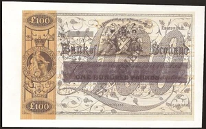 SCOTLAND 100 Pounds 1860 P:69p1 UNC Bank of Scotland "PROOF" - Picture 1 of 2