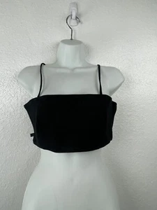 Vintage Y2K 90s Polo Jeans Ralph Lauren Denim Crop Tank Top Bralette Cotton - Picture 1 of 8