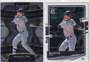 LOT (2) BRANDON LOWE TAMPA BAY RAYS - SELECT OPTIC BASEBALL B4780 - Picture 1 of 2