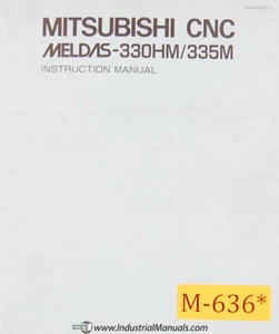 Mitsubishi Meldas 330HM 335M Machine Center Operation Program maintenance Manual - Picture 1 of 10