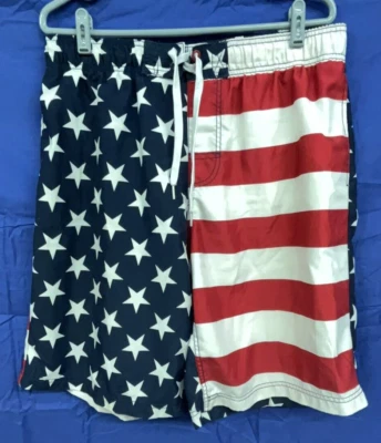 Bañador/traje de baño FADED GLORY ROJO/BLANCO/AZUL bandera americana cordón L 36-38 Foto 1 de 4