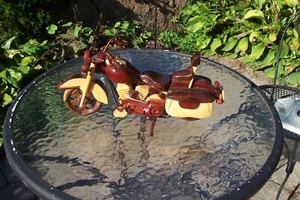 Motorrad Custom Handmade Modell Holz Replik Holz geschnitzt Kunst 13x12 - Bild 1 von 2