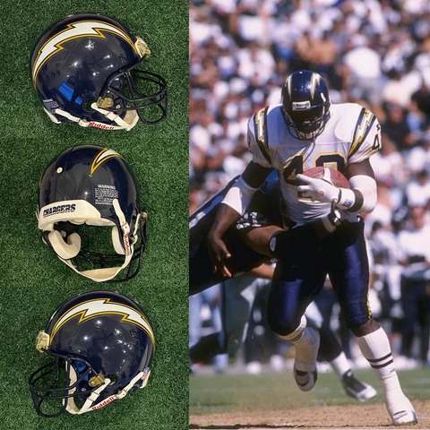 MID 1990s SAN DIEGO CHARGERS RIDDELL VSR-4 GAME HELMET - LARGE  SHELL Cover