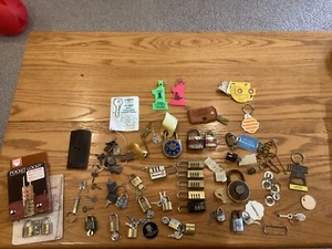 Lot of Assorted Brands Vintage Padlocks Combo Locks Keys chains key Yale Dudley - Picture 1 of 7