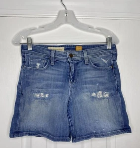 Pilcro And The Letterpress Women’s Hyphen Denim Shorts Distressed Blue 25 - Picture 1 of 7