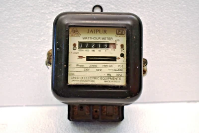 United Electric Equipments Watt-Hour Meter Type U-1 230V 50Hz Vintage Collectibl - Image 1 of 4
