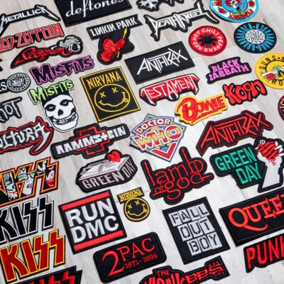 Music Punk Metal Rock Band Iron On Sew On Embroidered Patch Badge Applique Biker - image 1 of 4