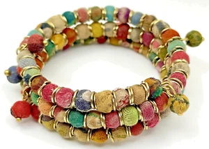 Aasha Handmade By Anju Adjustable Bracelet Bohemian Costume Jewelry - Picture 1 of 2