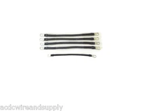 4 Awg HD Golf Cart Battery Cable 5 pc Black Yamaha G22 48V Set U.S.A MADE - Picture 1 of 1