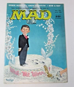 MAD Magazine #40 July 1958 [VF+] Silver Age EC Humor Wedding Cake Cover RS - Picture 1 of 4