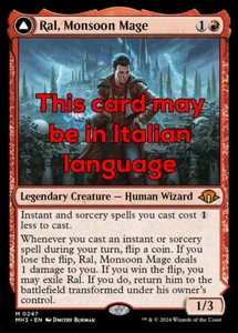 MTG RAL, MONSOON MAGE EXC - RAL, MAGO DEI MONSONI 247 - MH3 - MAGIC - Imagen 1 de 1