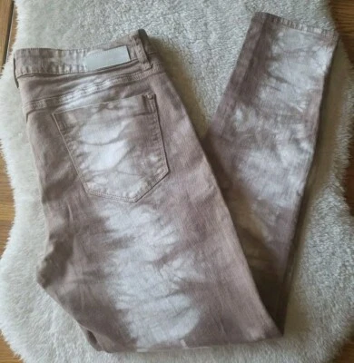 Pantalones de mezclilla DKNY talla 12 para mujer color tostado/blanco tie dye cónico 32X29 Y2K retro usados en excelente estado Foto 1 de 4