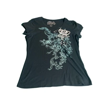 Y2K Autoestima Top Nacarado Vides Corona Talla Niñas XL Foto 1 de 4