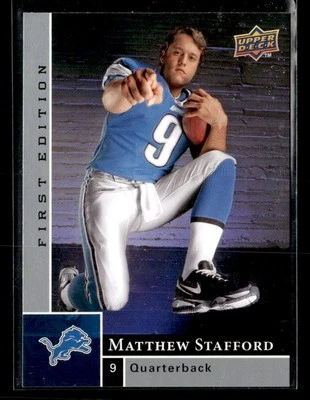 2009 Upper Deck First Edition #180 Matthew Stafford Rookie RC Silver - Image 1 of 2