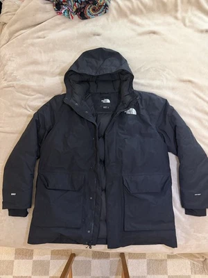 The North Face Mens Explore Farther 550 Fill Down Parka XL Black USED  - Image 1 of 4