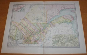 Karte: 1890 Bartholomäus; Provinz Quebec, Bibliothek Referenzatlas der Welt - Bild 1 von 1