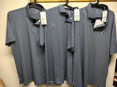 PUMA MATTR FLORAL GOLF POLOS LOT OF 3 MEN'S SIZE MEDIUM, LARGE, XXL NEW DEFECTS - Image 1 of 4