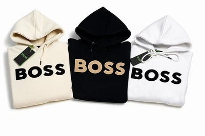 Hugo Boss Men's Premium BOSS Logo Pullover Hoodie - Image 1 of 3