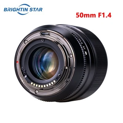 Lente retrato de gran apertura de enfoque automático Brightin Star 50 mm F1.4 para montura Fuji X Foto 1 de 4