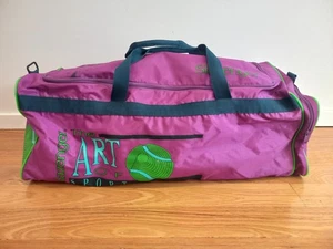 Vintage 90s Neon Purple/Teal/Black Slazenger Duffel Travel Tennis Gym Bag - Bild 1 von 14