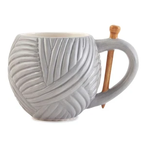 Sew Thirsty Grey Novelty Knitting Yarn Mug Sewing Birthday Office Cup Drink Gift - Picture 1 of 2