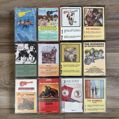 12x The Monkees Cassette Tape Lot: RARE Changes Headquarters The Birds The Bees Foto 1 de 4