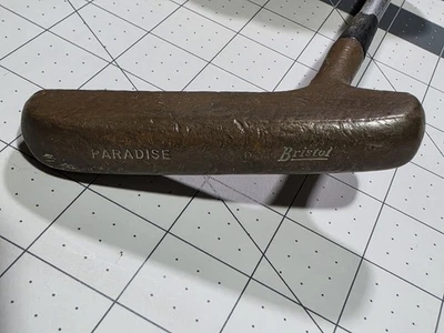 Vtg Bristol Paradise Putter, 35" RH/LH Steel Shaft, Brass Head. - Image 1 of 4