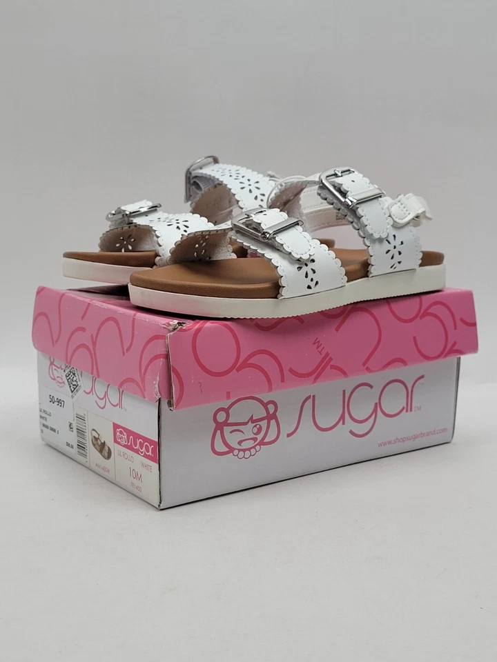 Sandalias It`s Sugar Lil Rollo blancas talla 10M para niñas pequeñas Foto 1 de 4
