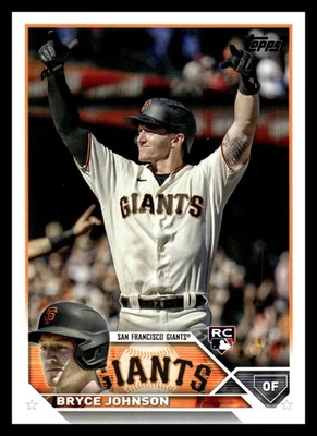 2023 Topps Rookie #571 Bryce Johnson San Francisco Giants Baseball Card - Image 1 of 2