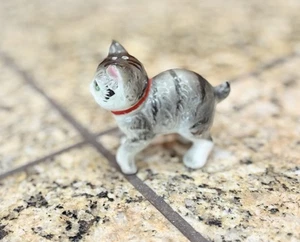 Gebrauchte Vintage graue Katze Katze einzelne Shaker Figur mit Original Stopfen - Bild 1 von 5