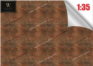 1:35 scale (3xA4) Brick wall - Peel and Apply decal sheets. Set 19 - Picture 1 of 2