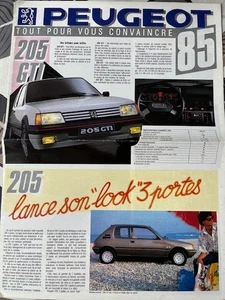 Catalogue / Brochure PEUGEOT 205 GTI/205/305/BREAK/505/604/104 Z/J5/J9 de 1985 - - Picture 1 of 1