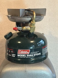 Coleman 508A Gas Stove & Case 05/91 NICE - Camping Hiking - Works. Papers. - Picture 1 of 12